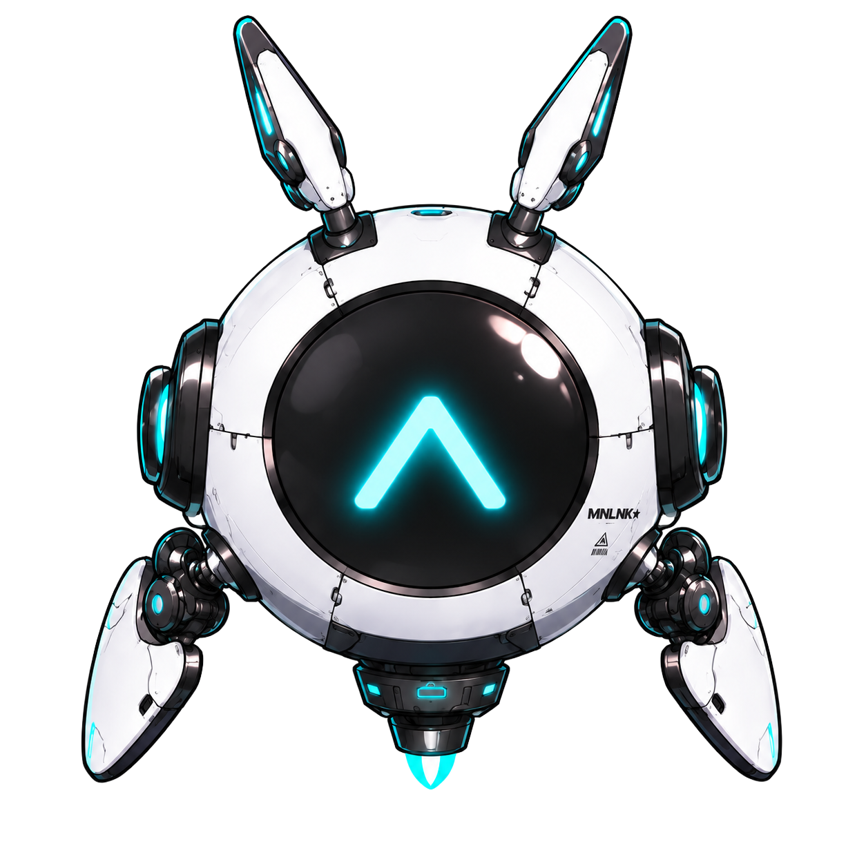 白い球体型の小型ロボット
